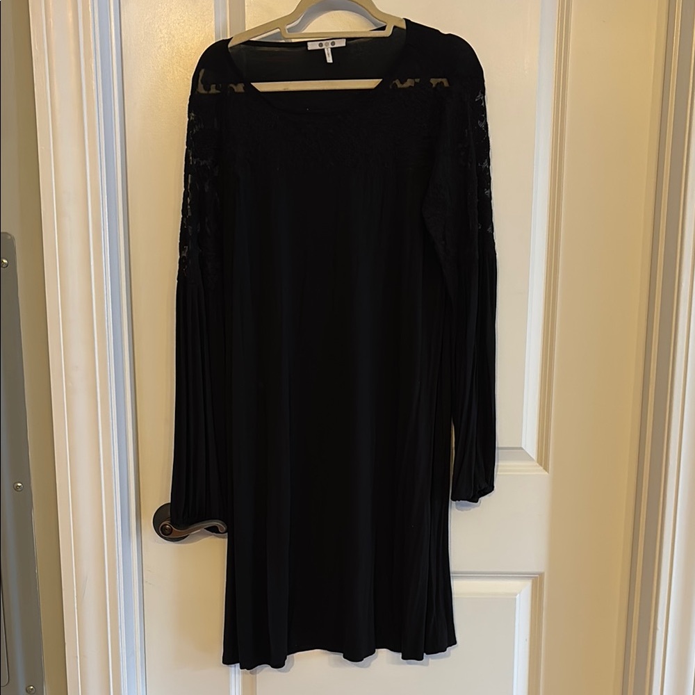 Three Dots Black Long Sleeve Dress